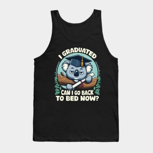 I Graduated Can I Go Back To Bed Now Class Of 2024 Koala Tank Top